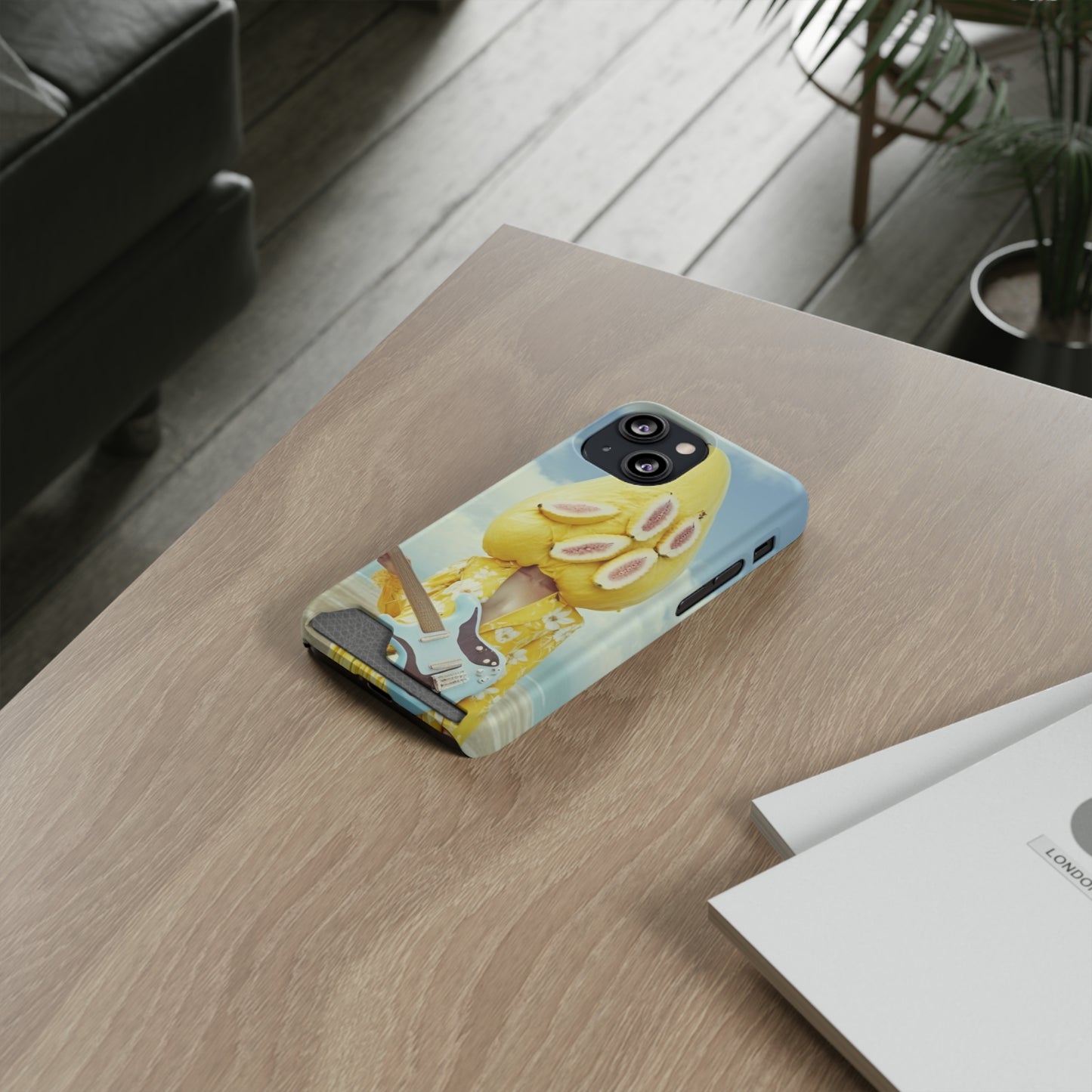 False Banana Phone Case With Card Holder