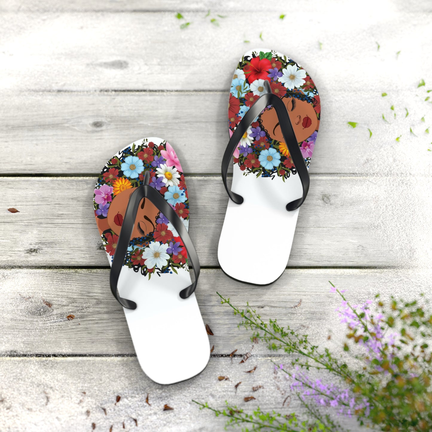 bell's flowers Original Logo Flip Flops