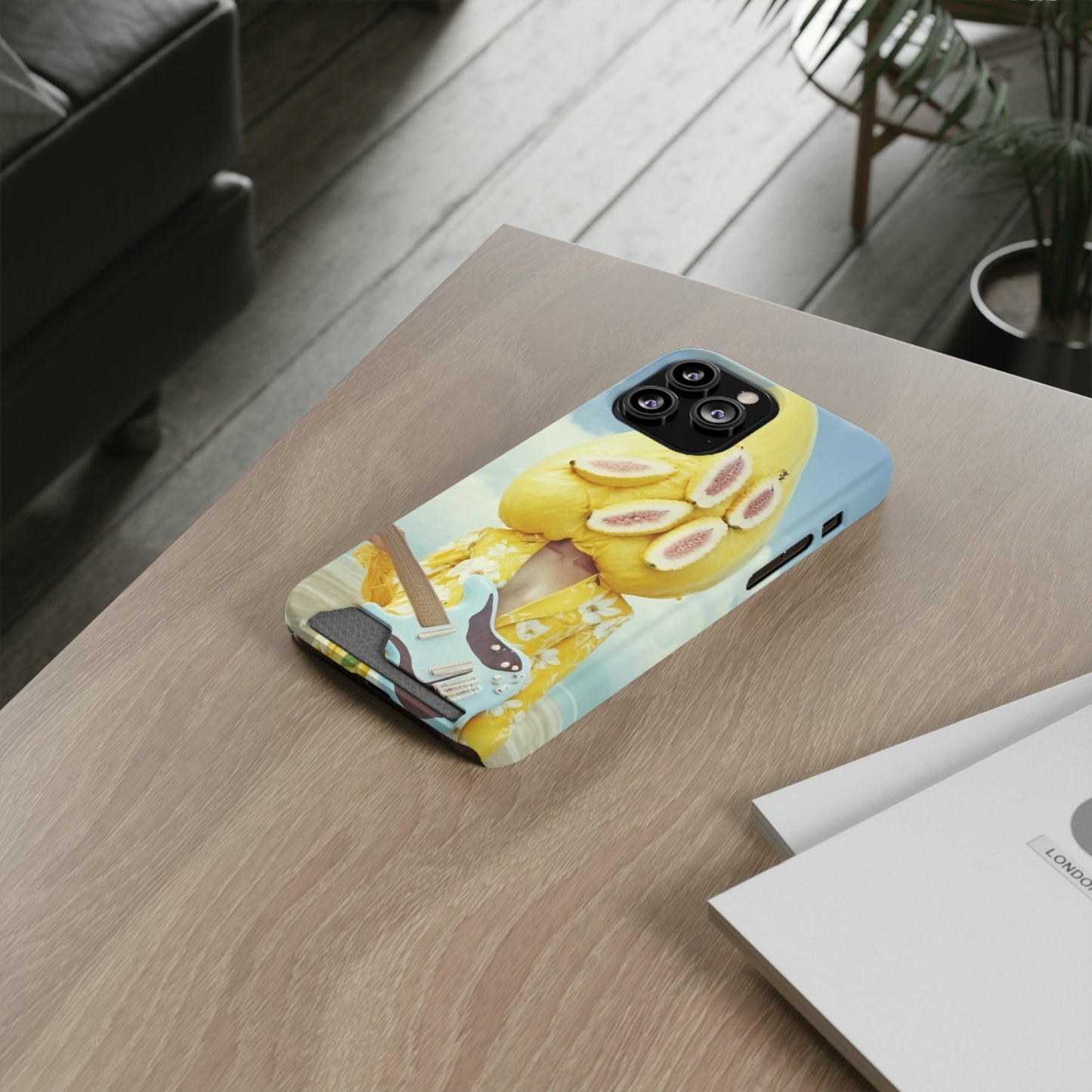 False Banana Phone Case With Card Holder