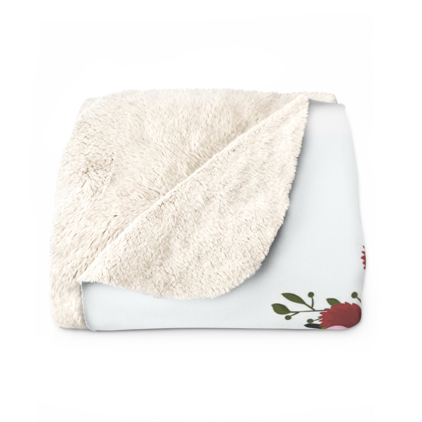 bell's flowers original logo sherpa fleece blanket