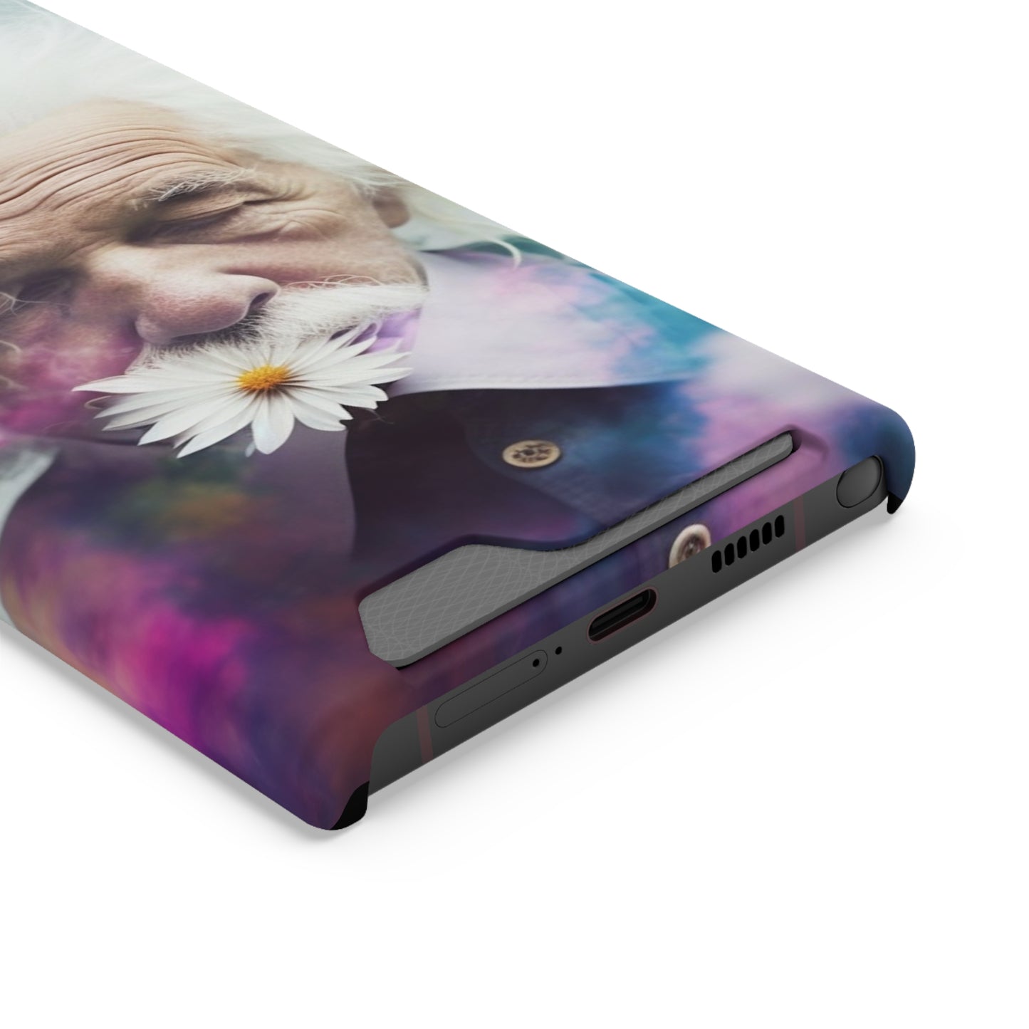 bell's flowers Einstein Phone Case With Card Holder