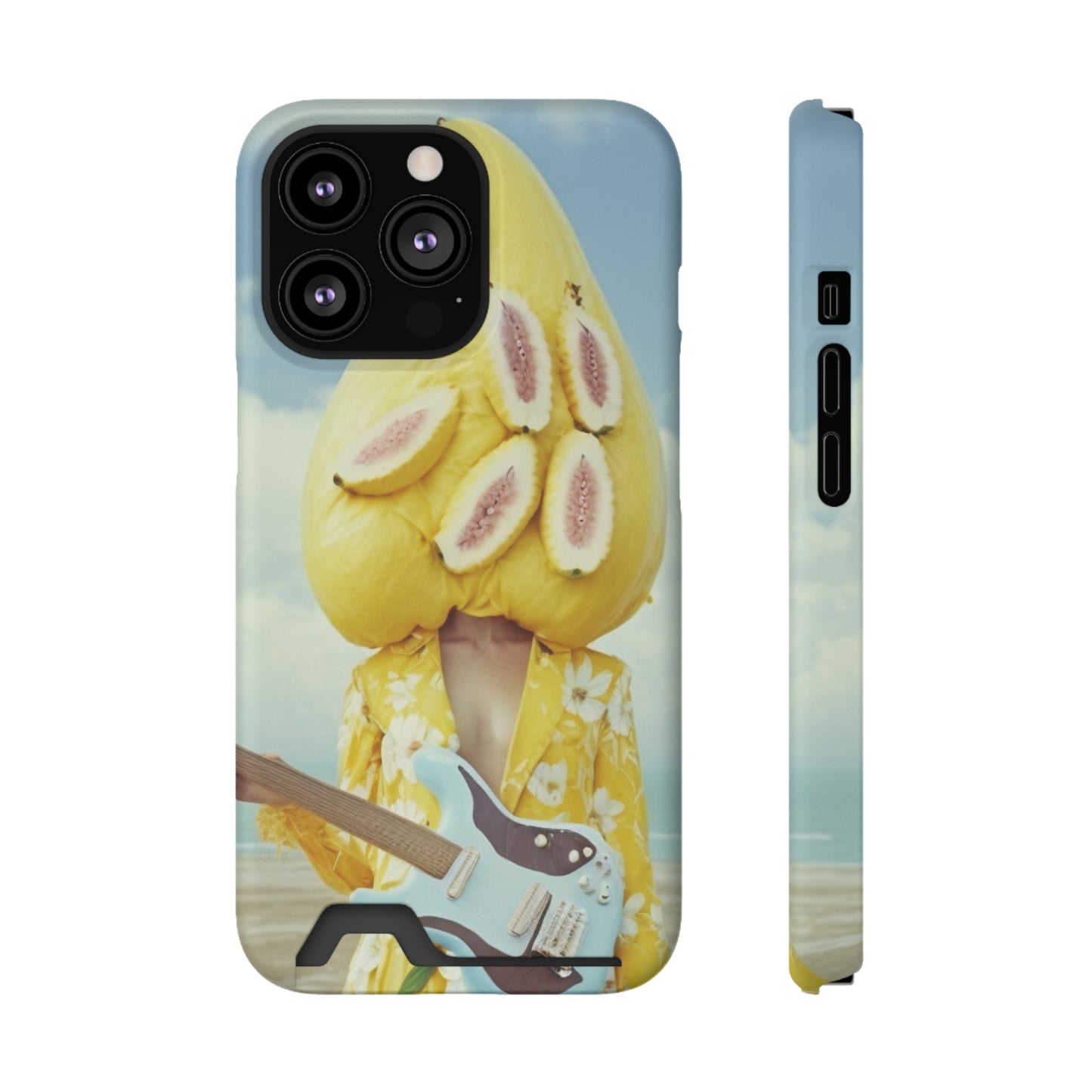 False Banana Phone Case With Card Holder