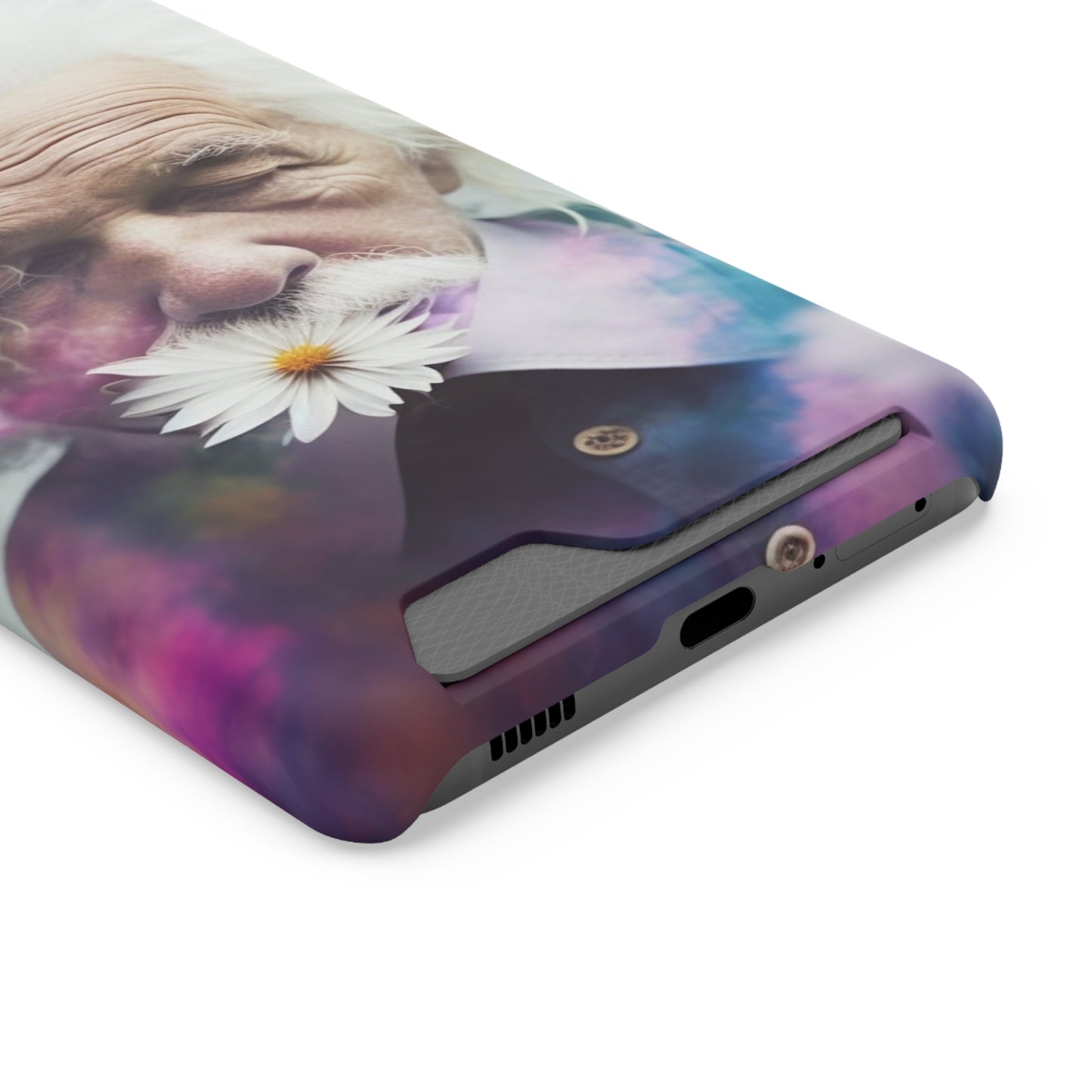 bell's flowers Einstein Phone Case With Card Holder