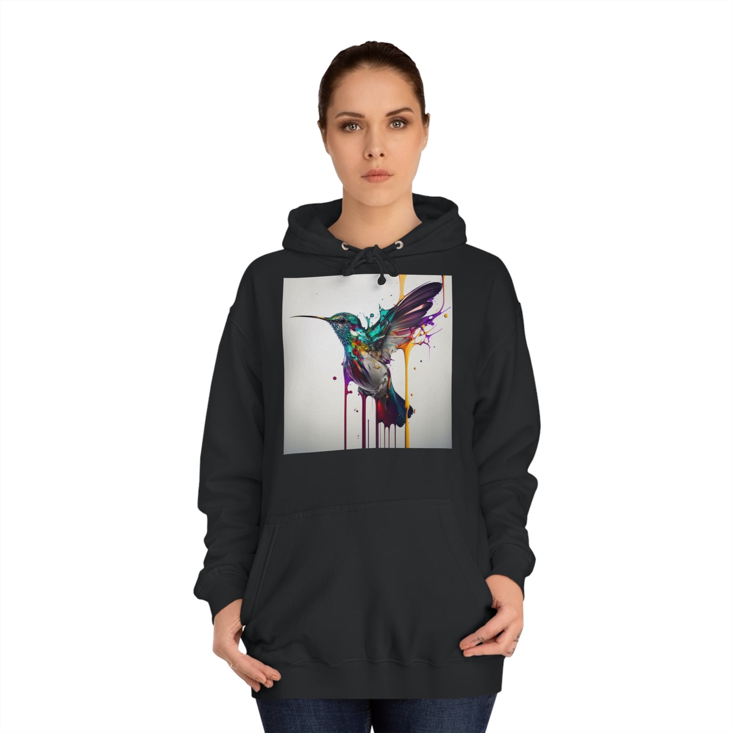 Hummingbird Drip Paint Hoodie