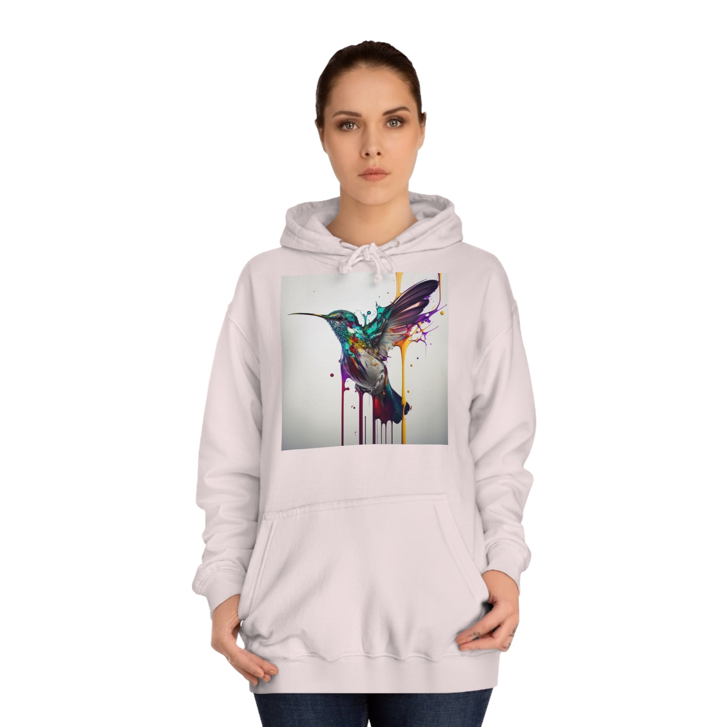 Hummingbird Drip Paint Hoodie