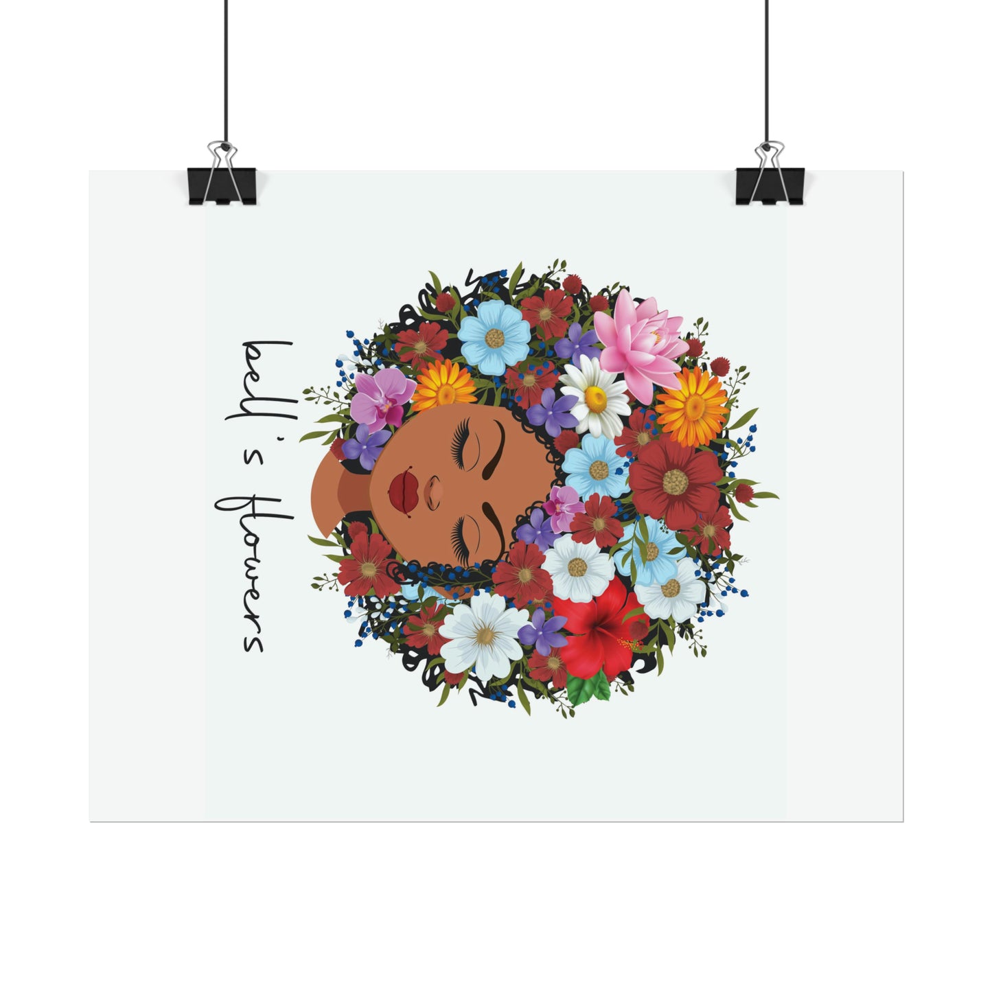 bell's flowers original logo Rolled Poster