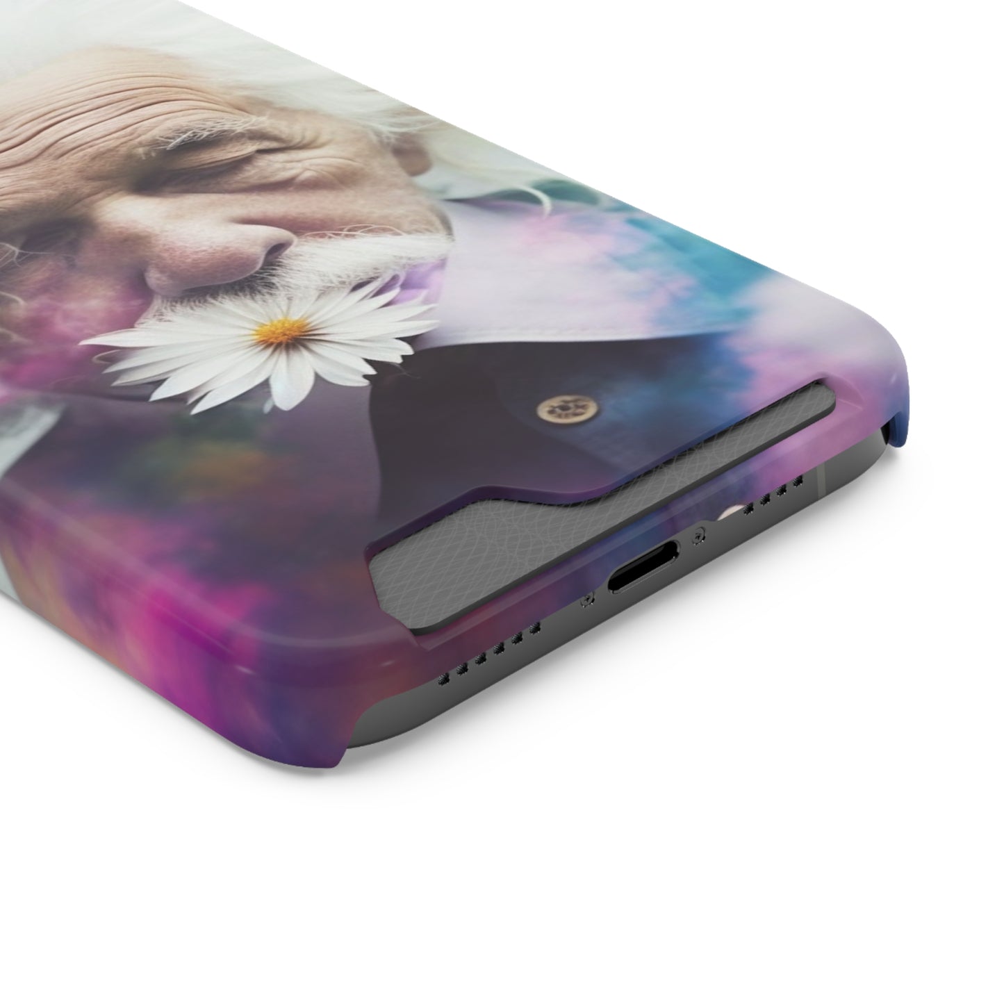 bell's flowers Einstein Phone Case With Card Holder