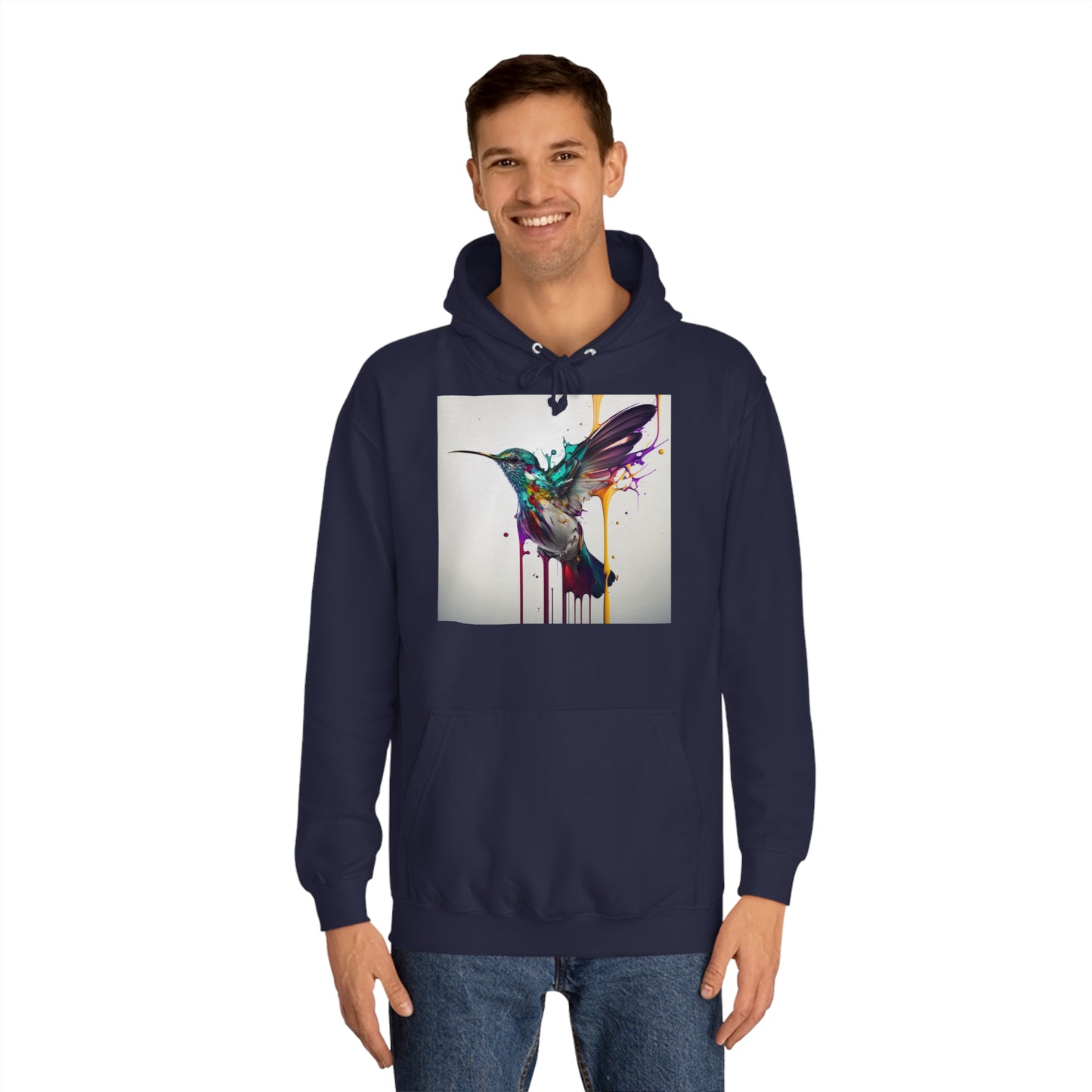 Hummingbird Drip Paint Hoodie
