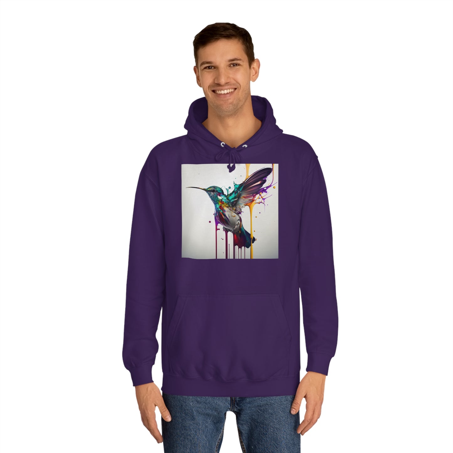 Hummingbird Drip Paint Hoodie