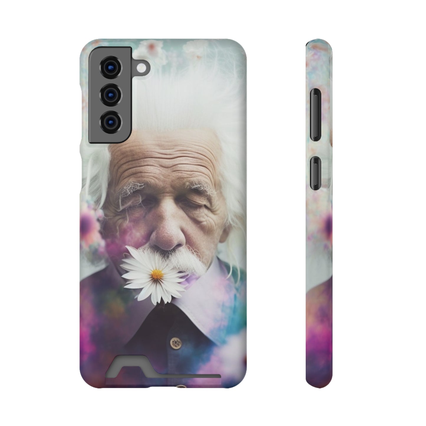 bell's flowers Einstein Phone Case With Card Holder