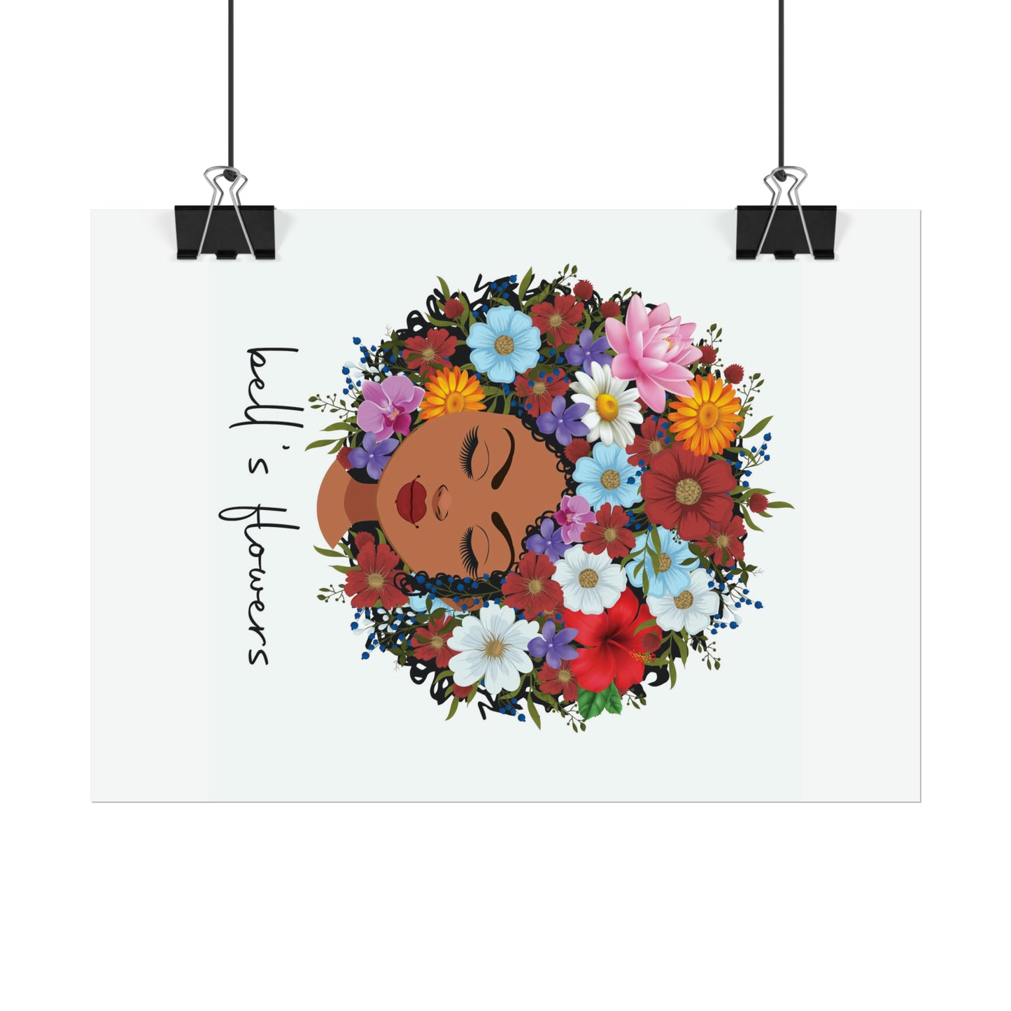 bell's flowers original logo Rolled Poster