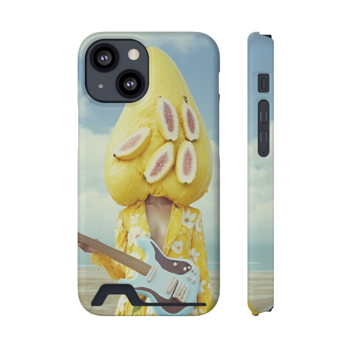 False Banana Phone Case With Card Holder