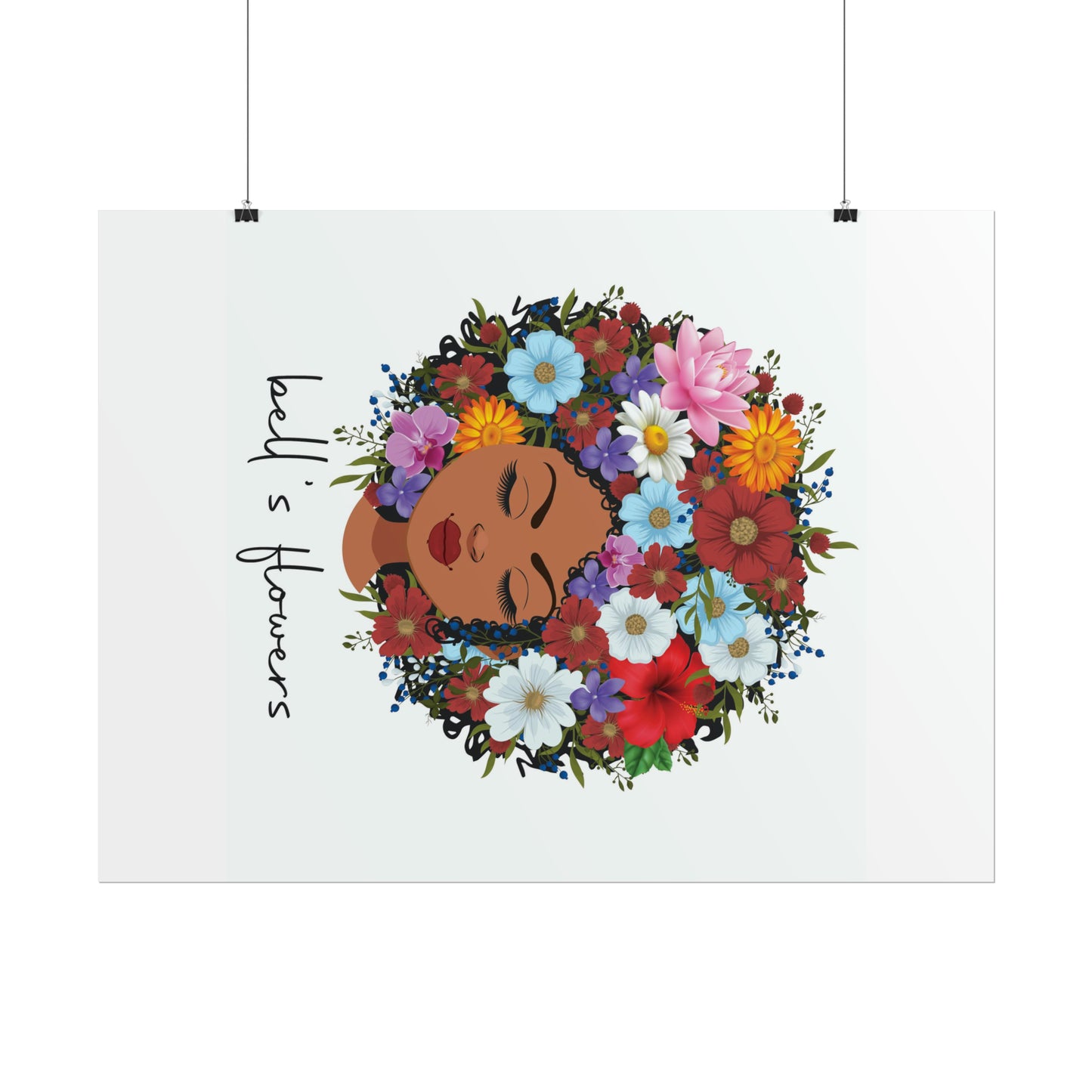 bell's flowers original logo Rolled Poster