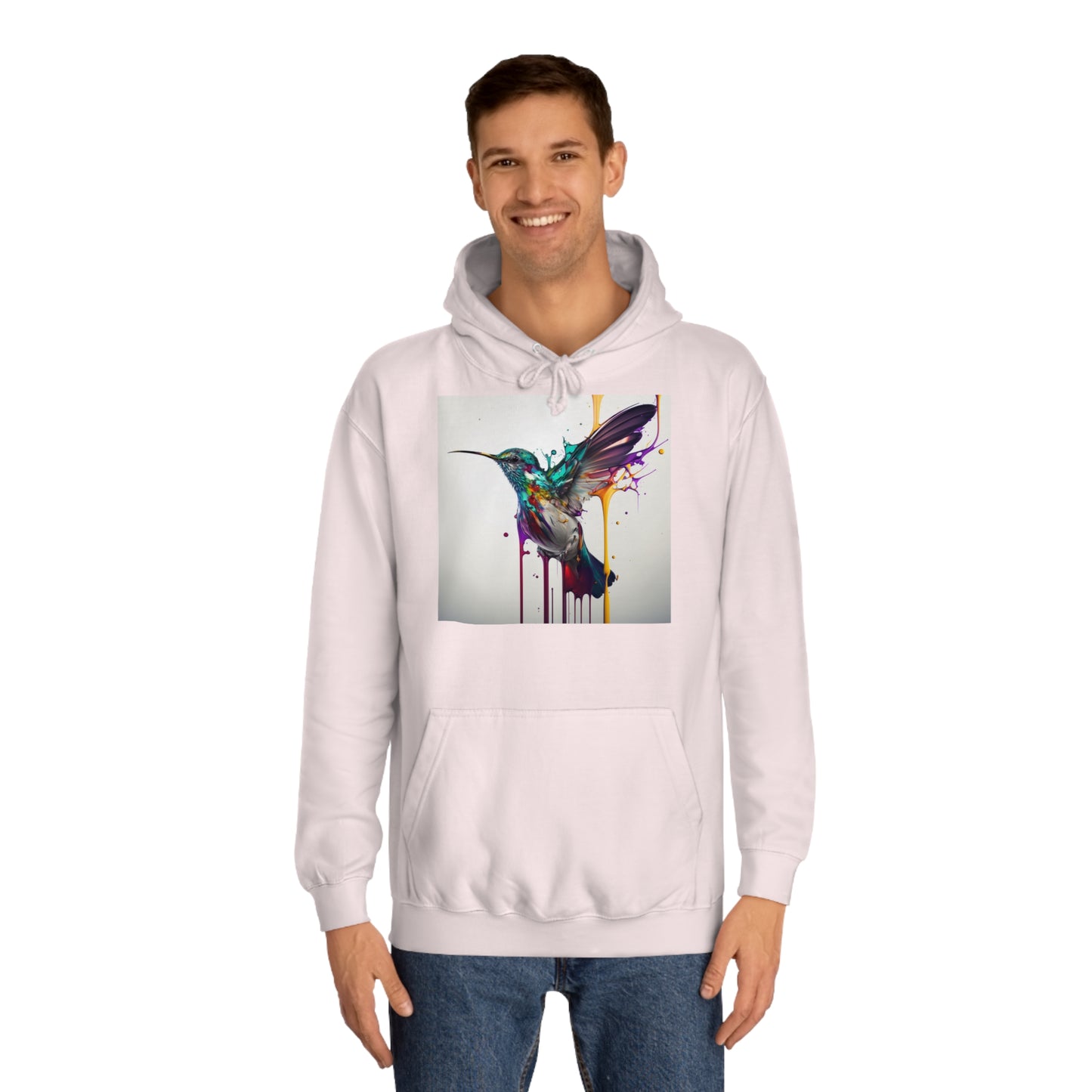 Hummingbird Drip Paint Hoodie