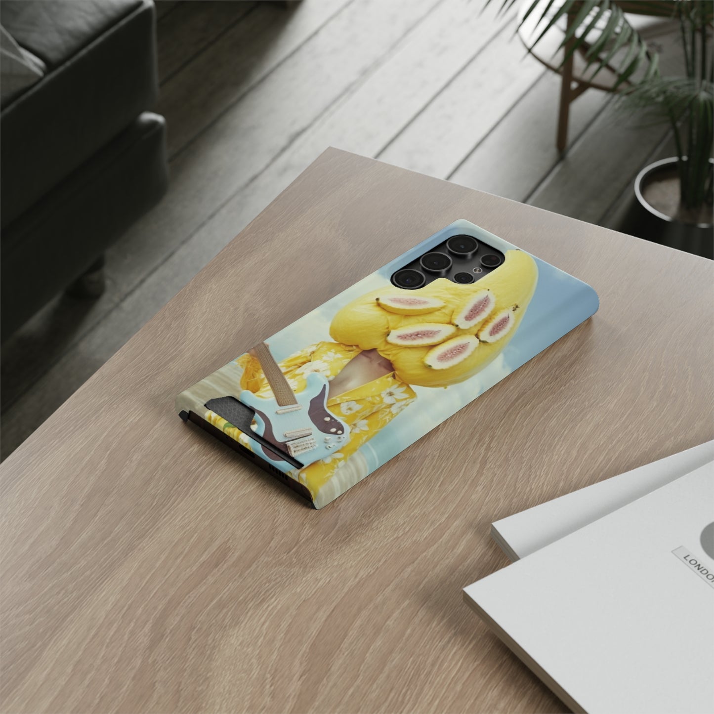 False Banana Phone Case With Card Holder