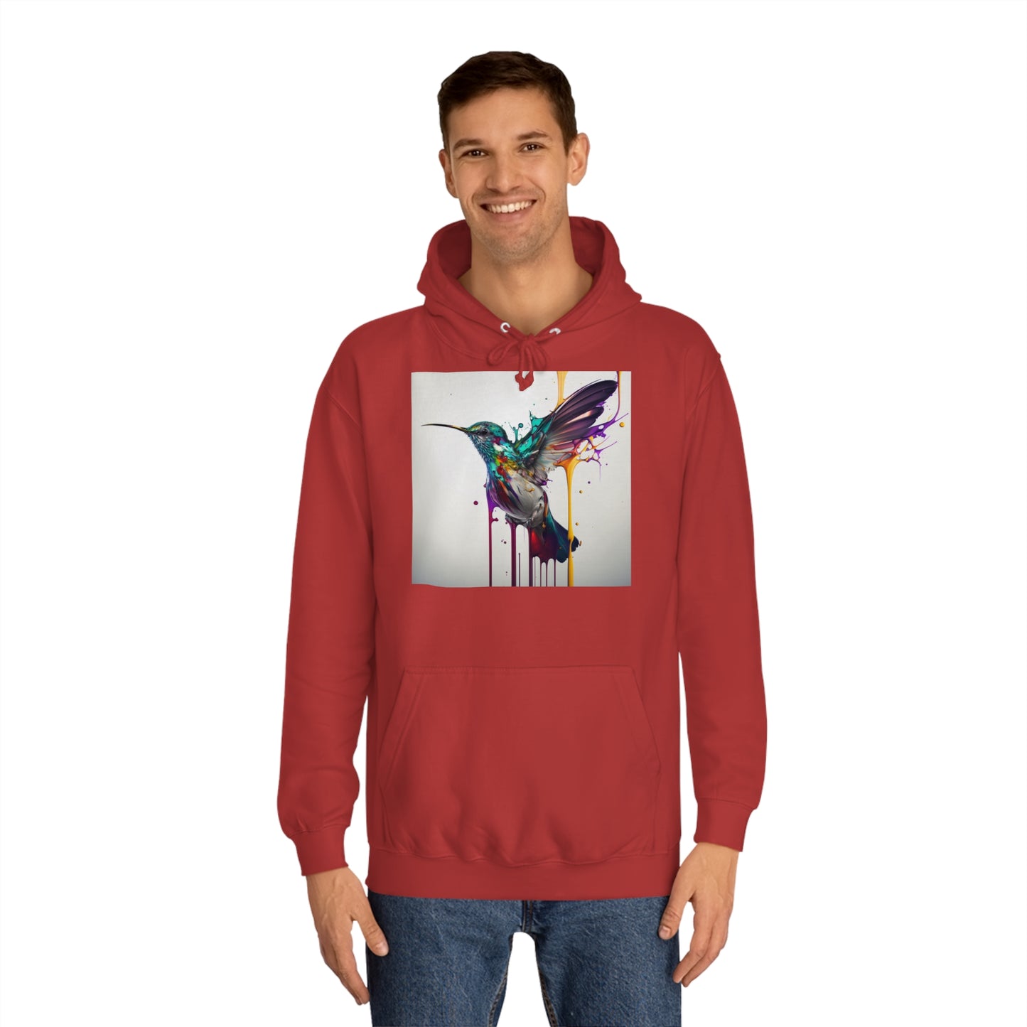 Hummingbird Drip Paint Hoodie