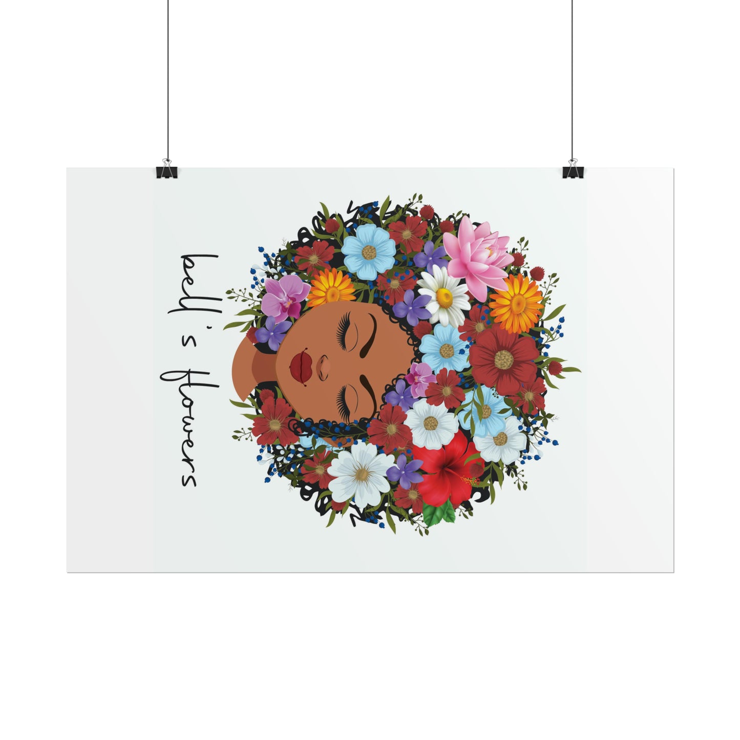 bell's flowers original logo Rolled Poster