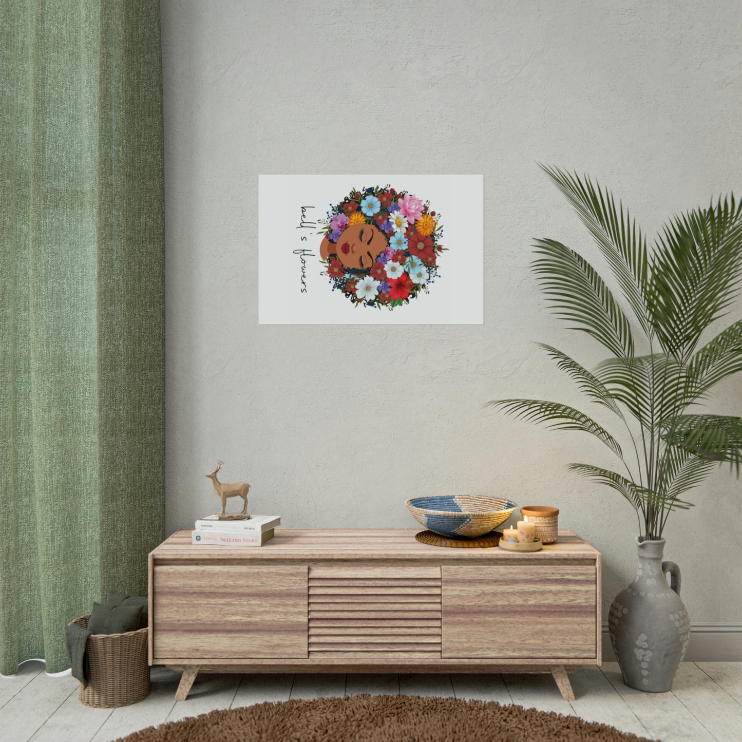 bell's flowers original logo Rolled Poster