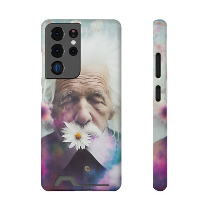 bell's flowers Einstein Phone Case With Card Holder