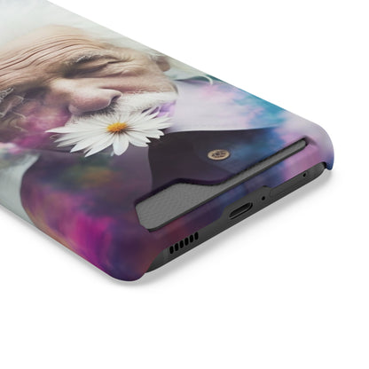 bell's flowers Einstein Phone Case With Card Holder