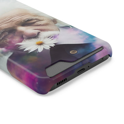 bell's flowers Einstein Phone Case With Card Holder