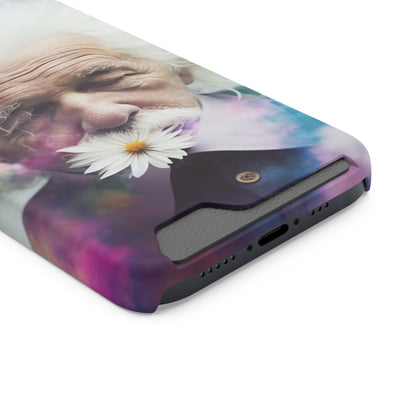 bell's flowers Einstein Phone Case With Card Holder