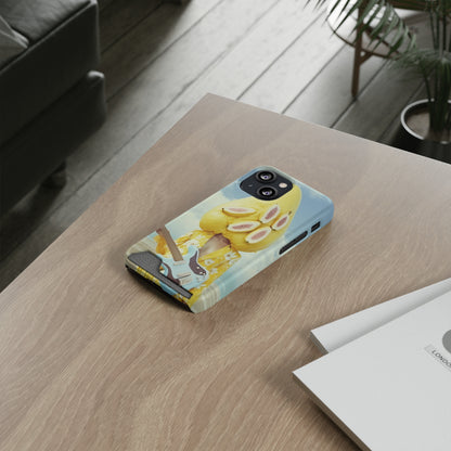 False Banana Phone Case With Card Holder