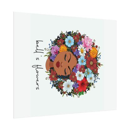 bell's flowers original logo Rolled Poster