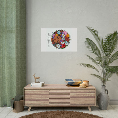 bell's flowers original logo Rolled Poster