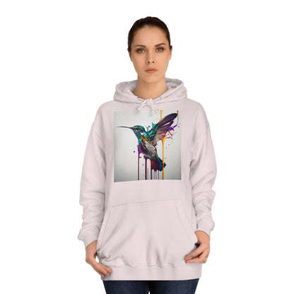Hummingbird Drip Paint Hoodie