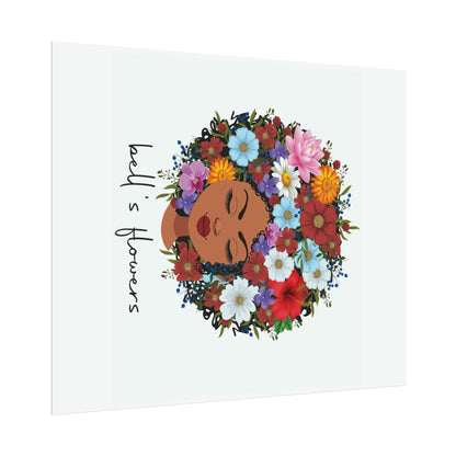 bell's flowers original logo Rolled Poster