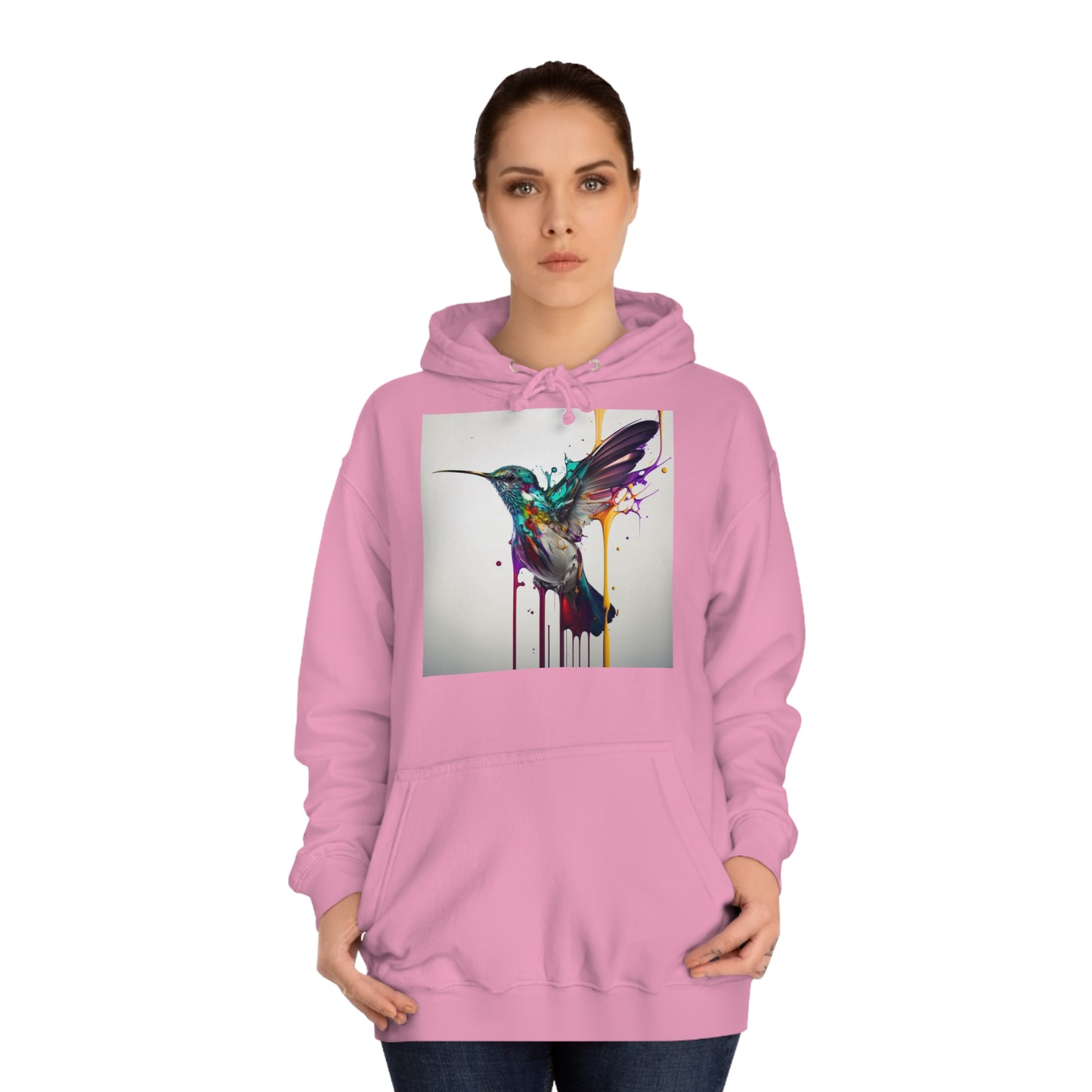Hummingbird Drip Paint Hoodie