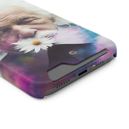 bell's flowers Einstein Phone Case With Card Holder
