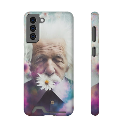 bell's flowers Einstein Phone Case With Card Holder