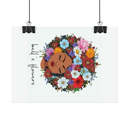 bell's flowers original logo Rolled Poster